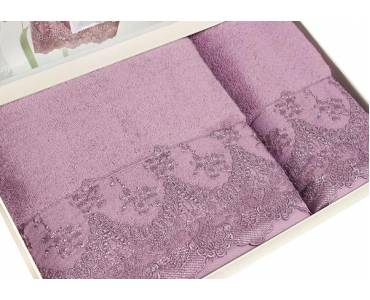 Tivolyo Home REGINA набор полотенец фиолетовый (2 пр.) Турция